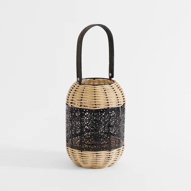 Ratanový lampáš 18x38 cm