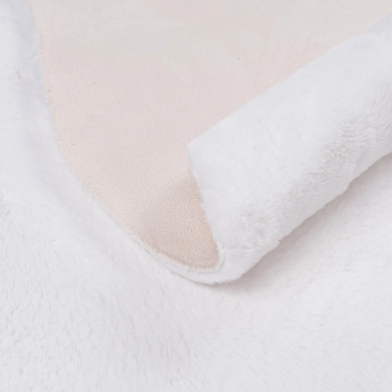 Koberec z umelej kožušiny RABBIT, biely, 60x90 cm