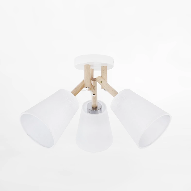 Sufitoway model VAIO posiada oprawę przeznaczoną dla 3 żarówek LED typu E27 o maksymalnej mocy 15W.