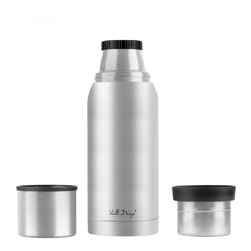 Termoska s 2 hrnčekmi strieborný FUORI 1 l