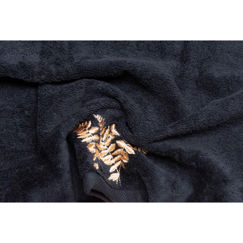 Čierny bavlnený uterák LANNA 50x100 cm