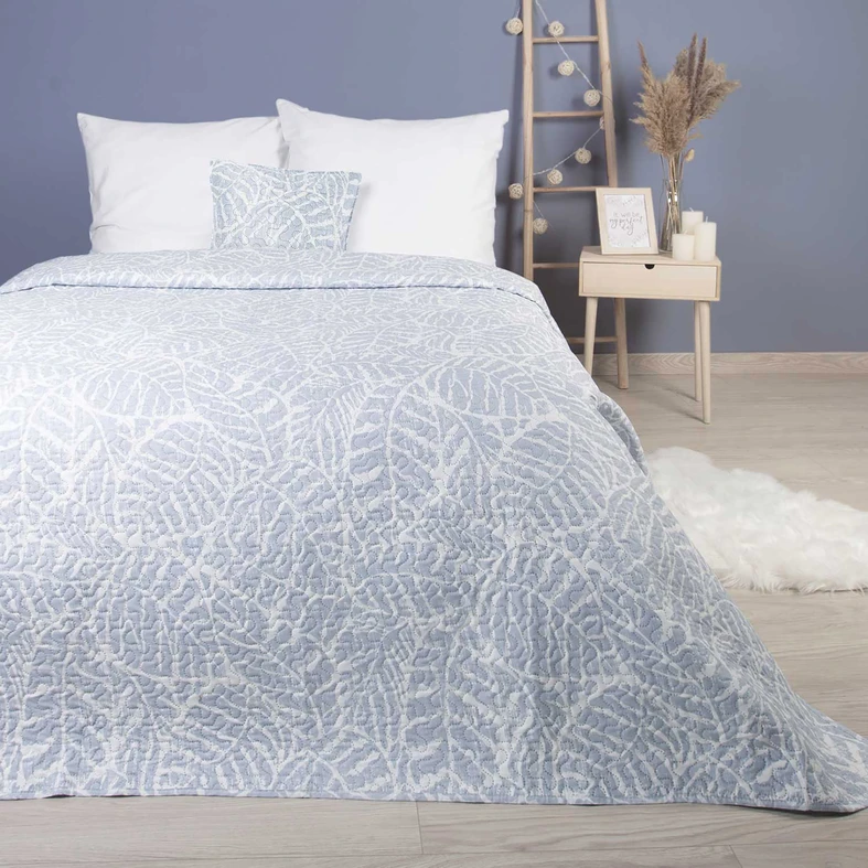Narzuta na łóżko z motywem liści