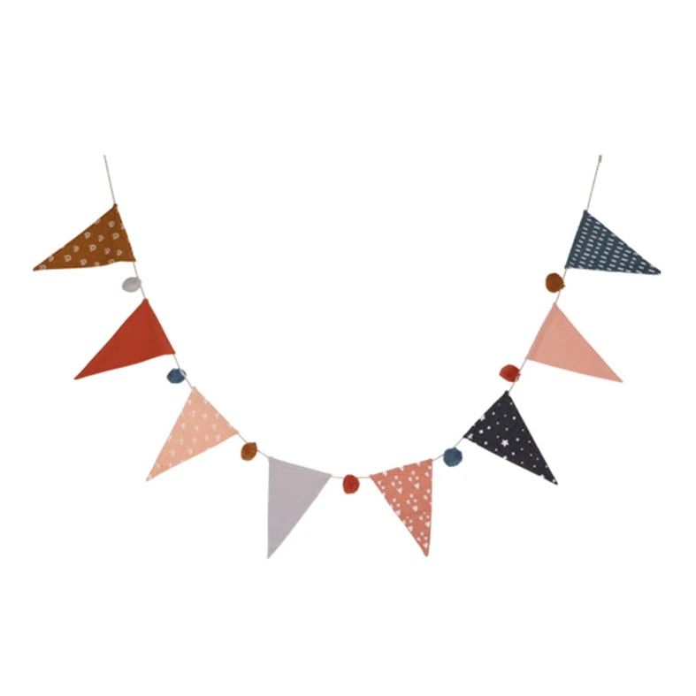 Dekoračna vlajková girlanda trojuholníky, 160 cm