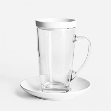 Hrnček s podšálkou a viečkom ALEX 400 ml