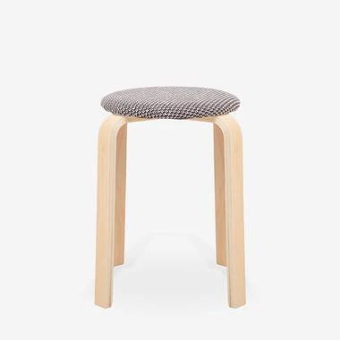 Sivá čalúnená taburetka CETON