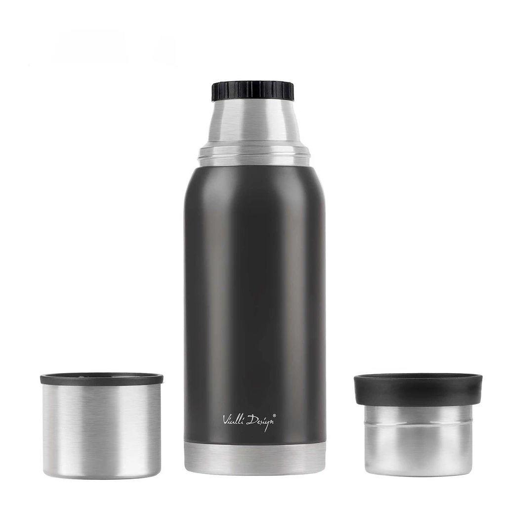 Termoska s 2 hrnčekmi grafit FUORI 1 l