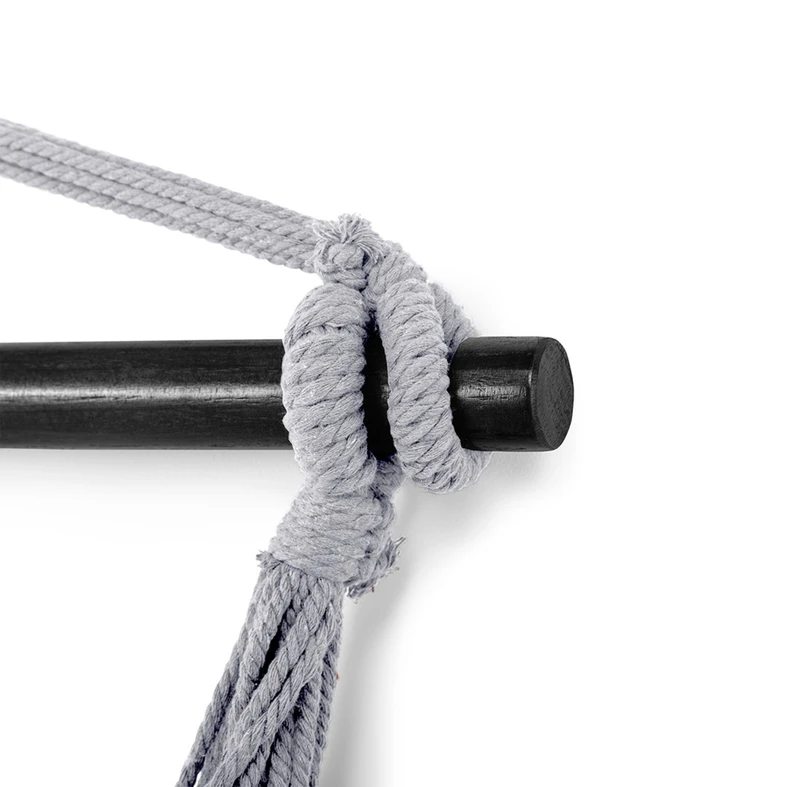 Závesné brazílske kreslo sivé CALERO 130x100 cm