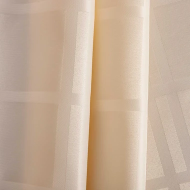 Krémový žakárový obrus kockovaný CASCADE 140x220 cm