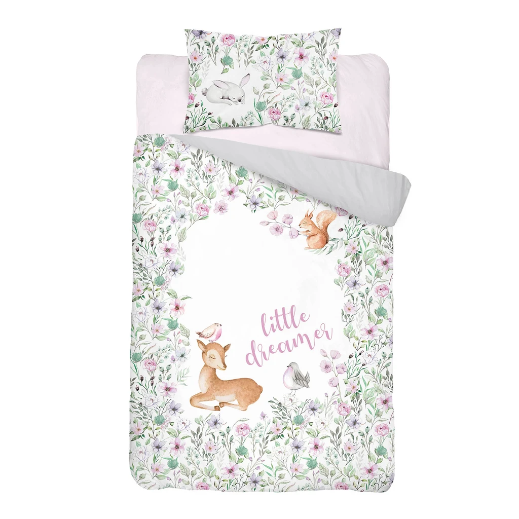 Bambusové obliečky do postieľky SRNKA 100x135 cm