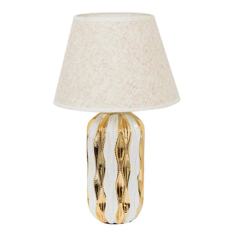 Stolná lampa 7109 bielo-zlatá