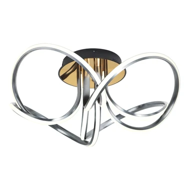 LED stropné svietidlo ABRO čierno-šedo-zlaté