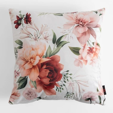 Dekoračná obliečka na vankúš KVET bielej farby OLIVE 45x45 cm