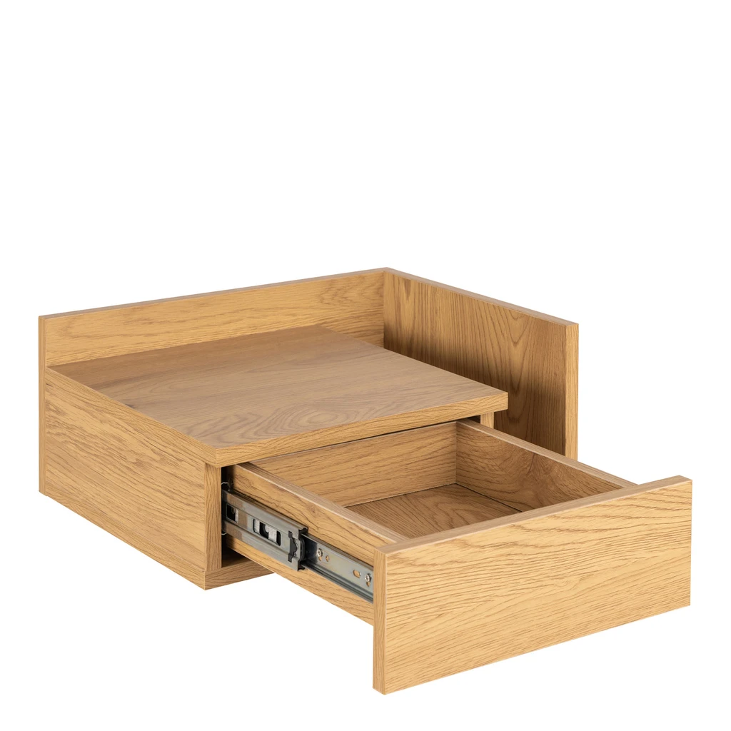 Závesný nočný stolík KASPIAN so zásuvkou divoký dub