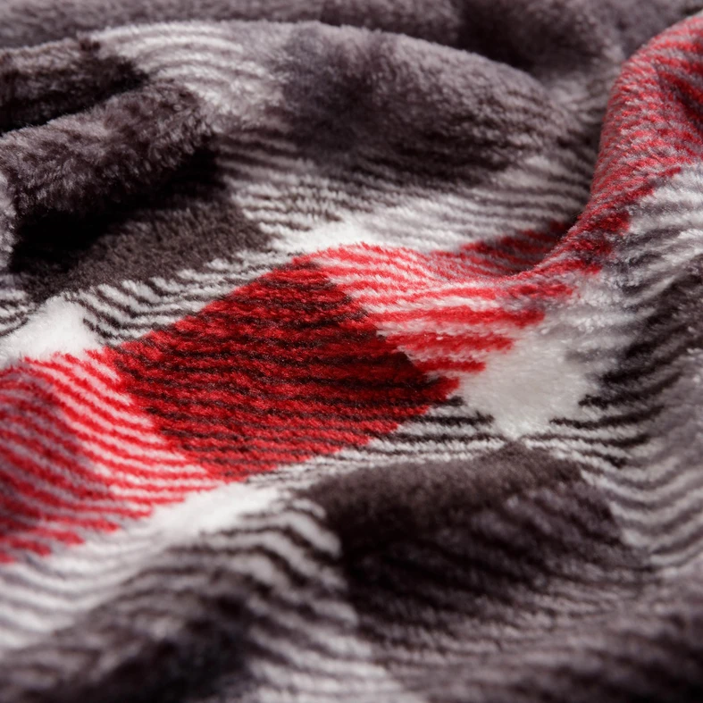 Tmavosivá károvaná deka TYLOR 150x200 cm