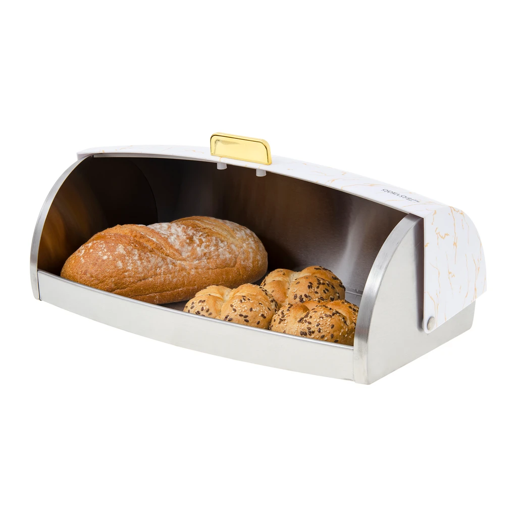 Chlebník glamour bielo-zlatý GILDO