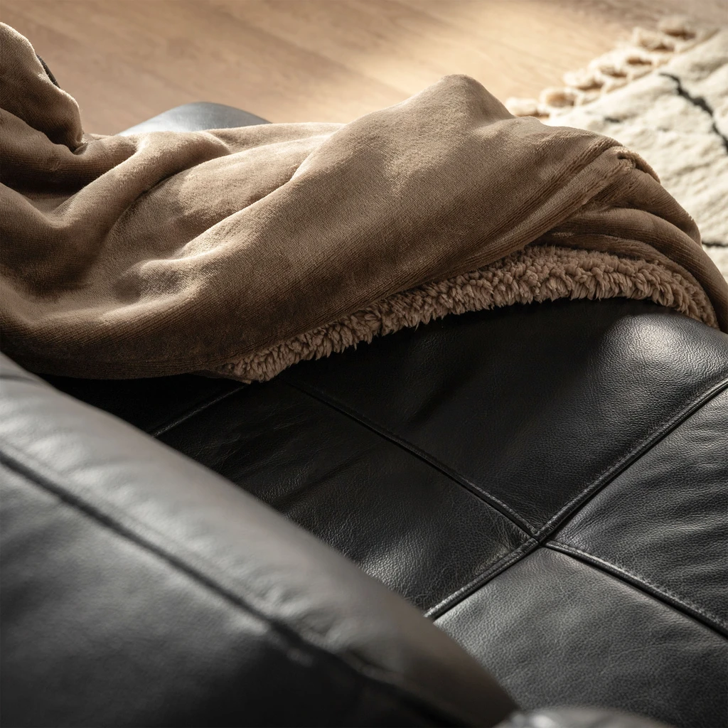 Hnedá baránková deka CASMIR 130x160 cm