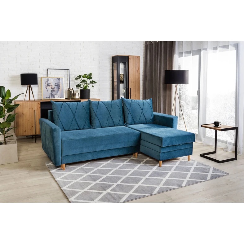 Stojacia lampa na trojnožke v čiernej a zlatej farbe TAGO