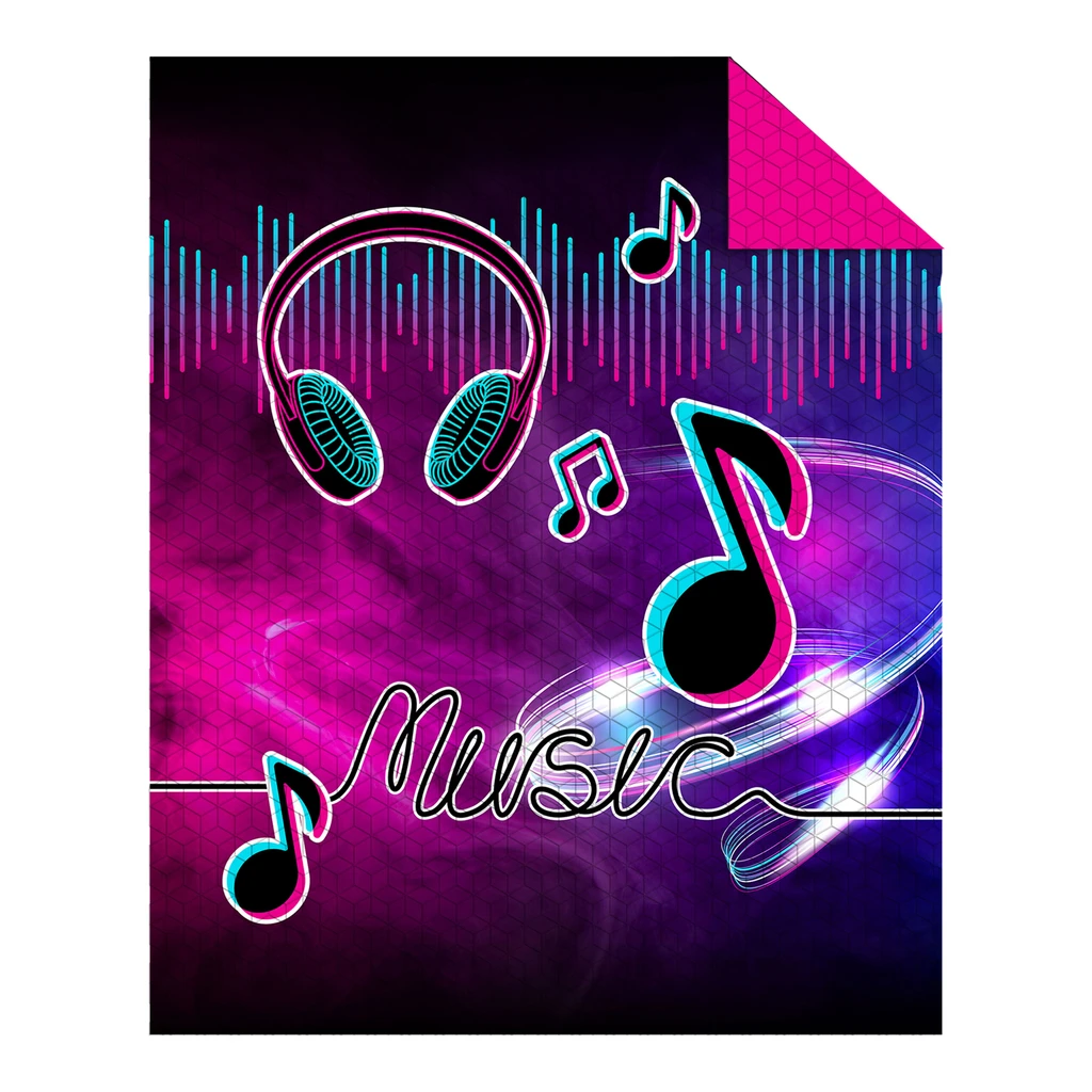 Obojstranný prehoz na posteľ MUSIC 170x210 cm
