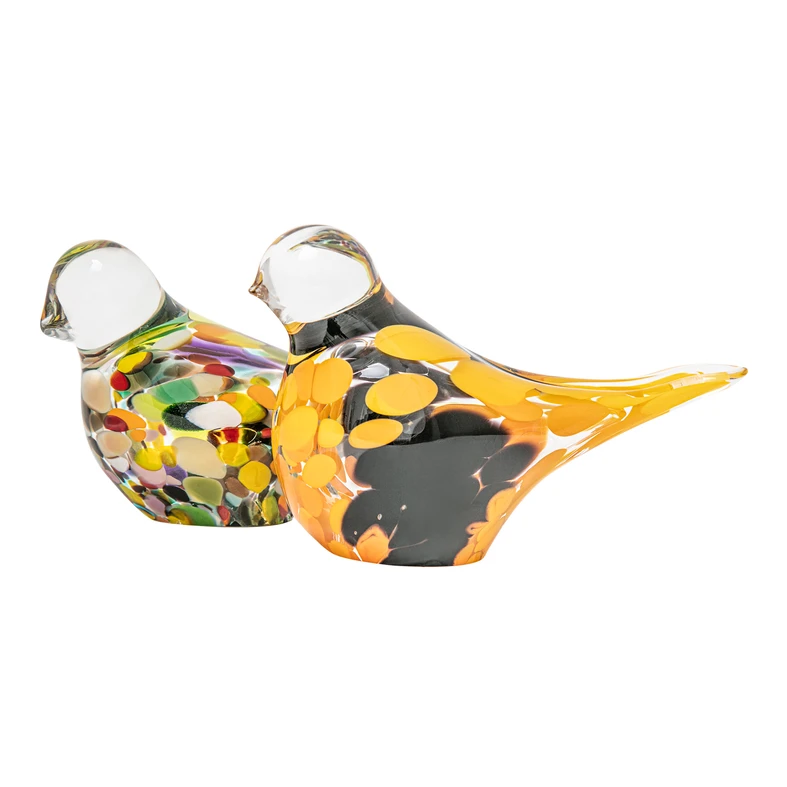 Sklenená figúrka VTÁČIK retro 15x10cm