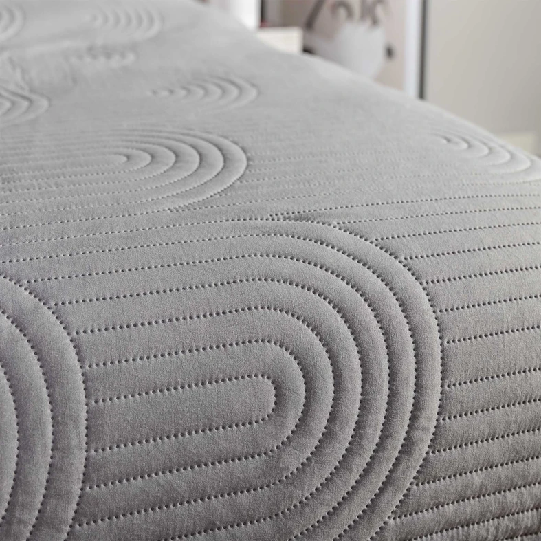 Prehoz na posteľ TOSCA svetlosivý 220x240 cm