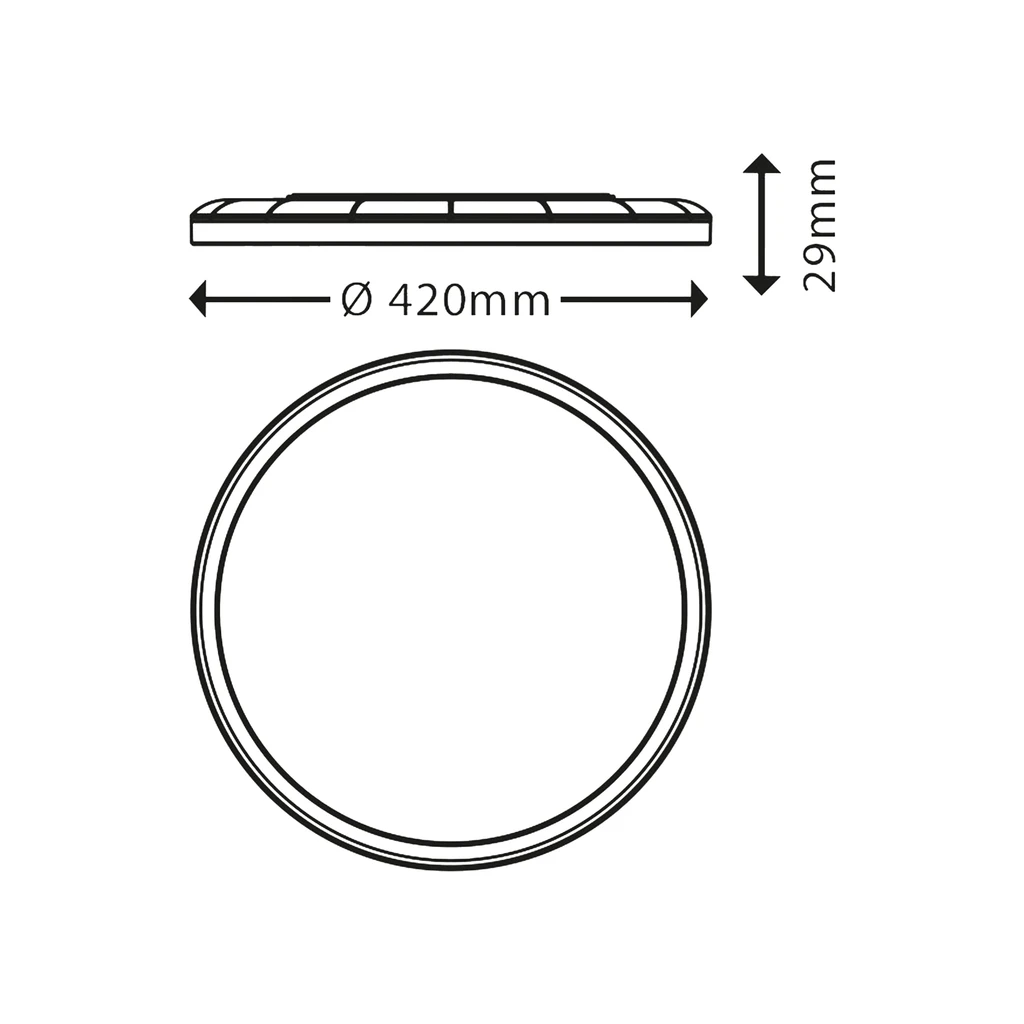Stropná lampa LED s ovládačom čierna SLIM 42 cm