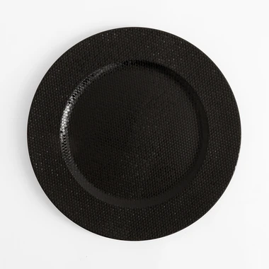 Dekoratívny tanier - podtanier čierny 33 cm