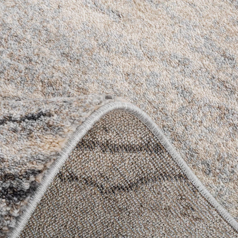 Prostokątny dywan abstrakcyjny szary