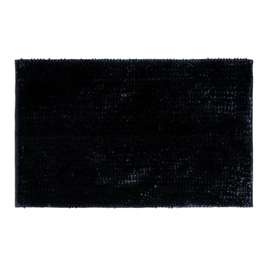 Čierny kúpeľňový koberček CHENILLE 60 x 90 cm