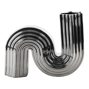 Strieborná geometrická váza 23 cm