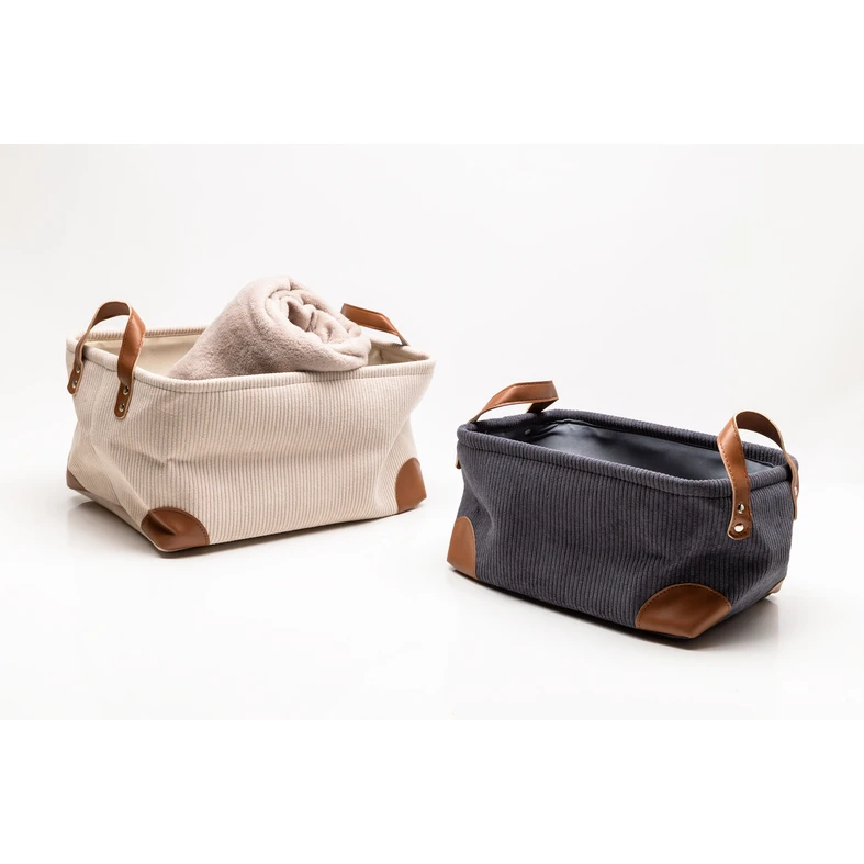 Úložný kôš sivý 36x26x19 cm