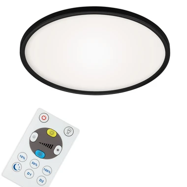 Stropná lampa LED s ovládačom čierna SLIM 42 cm