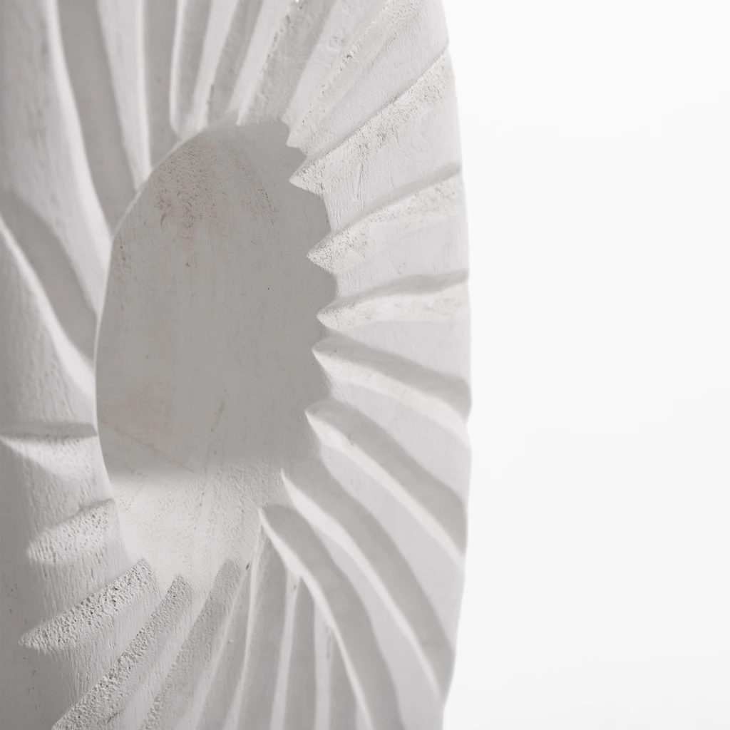 Wazon żłobiony biały 35 cm