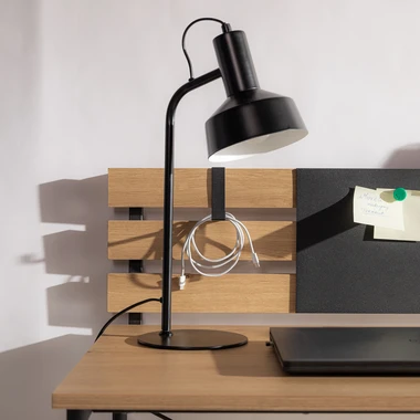 Kancelárska lampa čierna PTL2542B