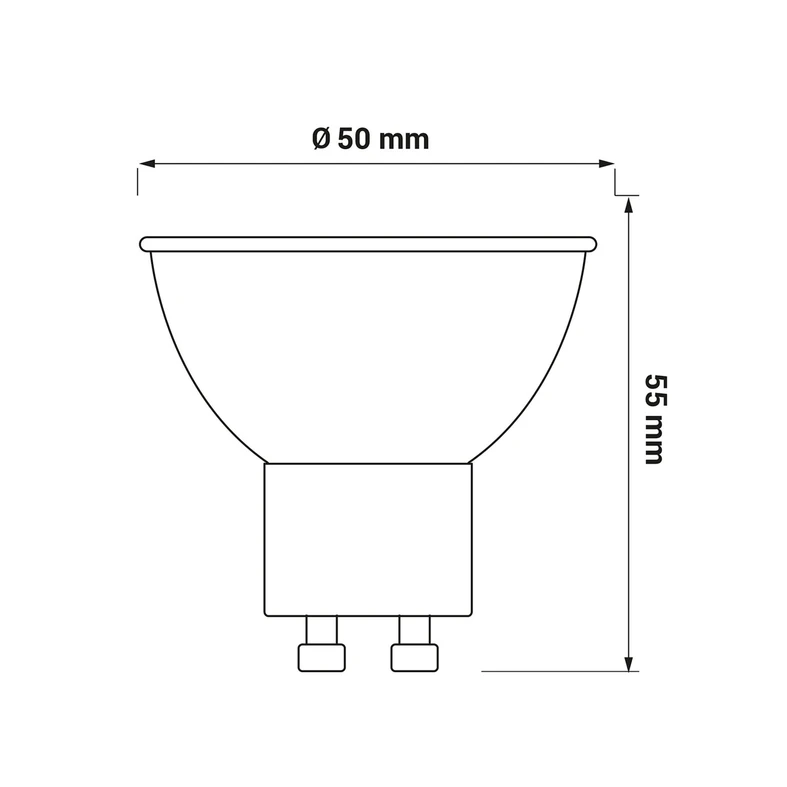 Žiarovka LED GU10 8W teplá farba ORO-GU10-HERA-8W-II