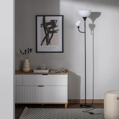 Stojacia lampa čierna PESO