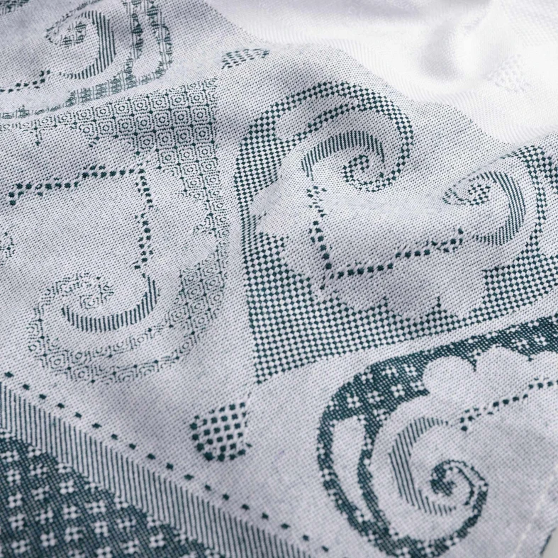 Ścierka kuchenna biało-zielona