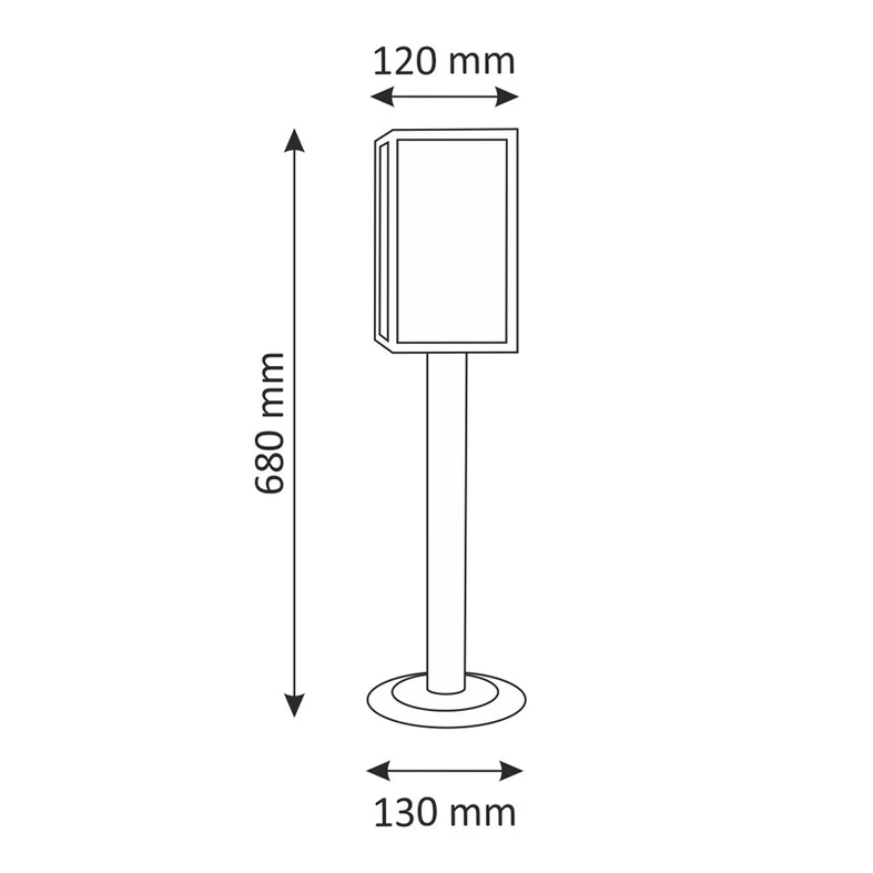 Vonkajšia stojacia lampa vysoká grafitová MALMO 68 cm