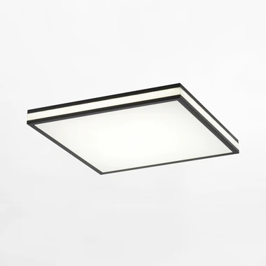 Stropné svietidlo LED RGB čierne MARIO s diaľkovým ovládaním 46,5x46,5 cm