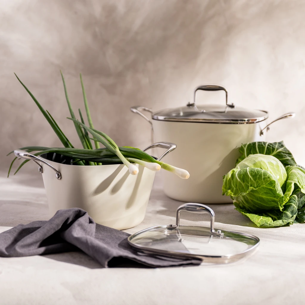 Indukčný hrniec QUADRATO biely 7,2 l