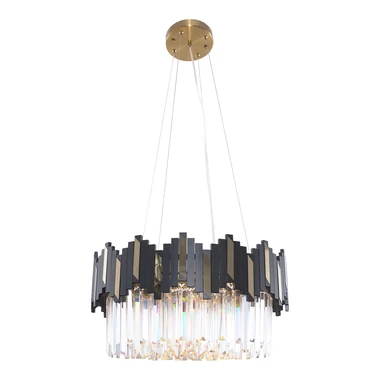 Luster na lanku glamour čierno-zlatý ROTTA