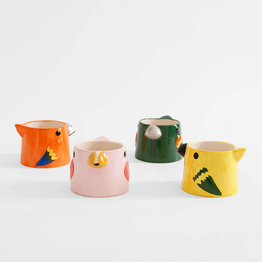 Kvetináč na balkón, vták, MIX