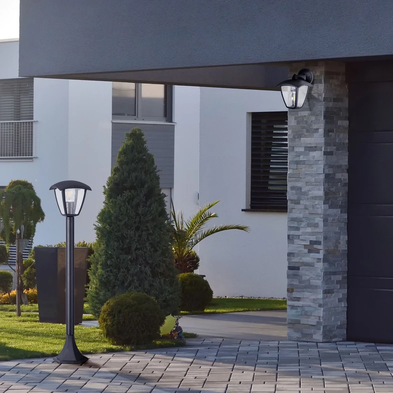 Vonkajšia stojacia lampa čierna IGMA 86 cm