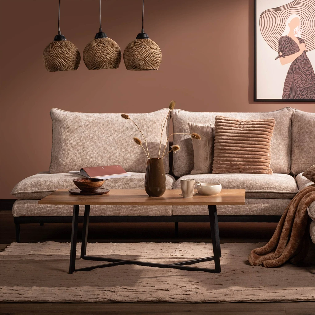 Dekoračný vankúš TILIA do obývačky, béžový 45x45 cm