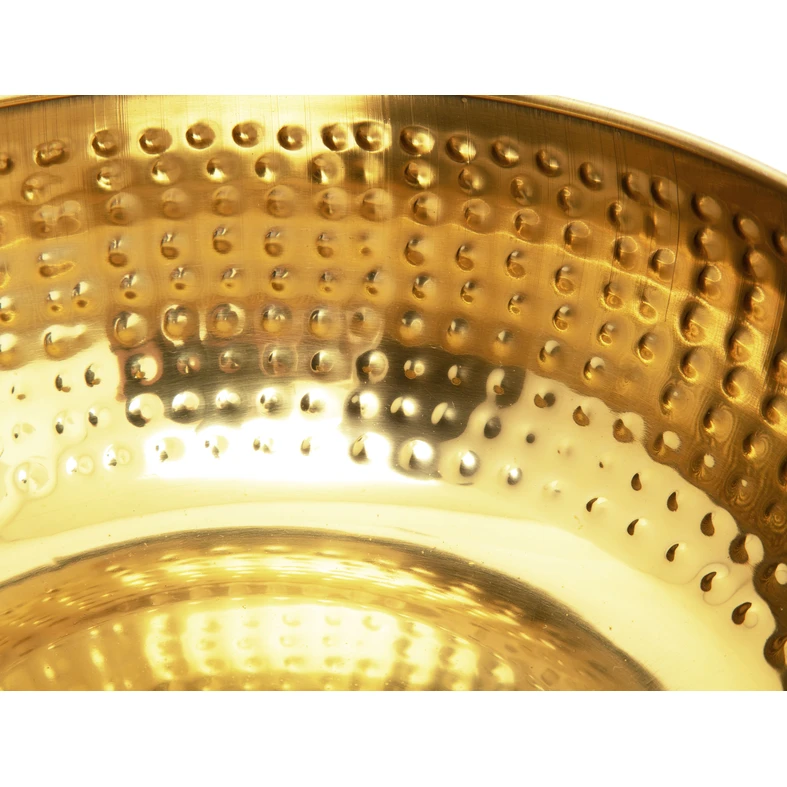 Ozdobná miska, nerezová, čierno-zlatá, 18 cm