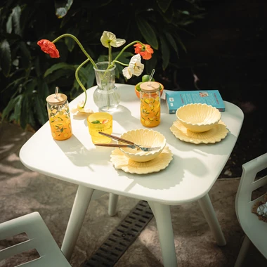 Dezertný tanier žltý kvet 21 cm