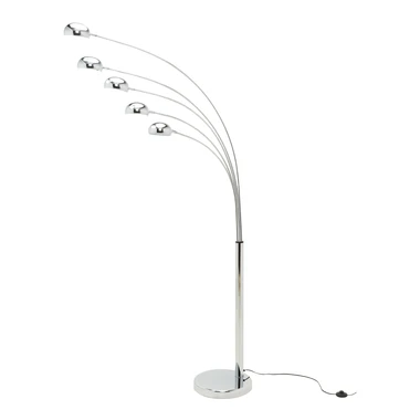 Moderná chrómová stojacia lampa ZODIAC