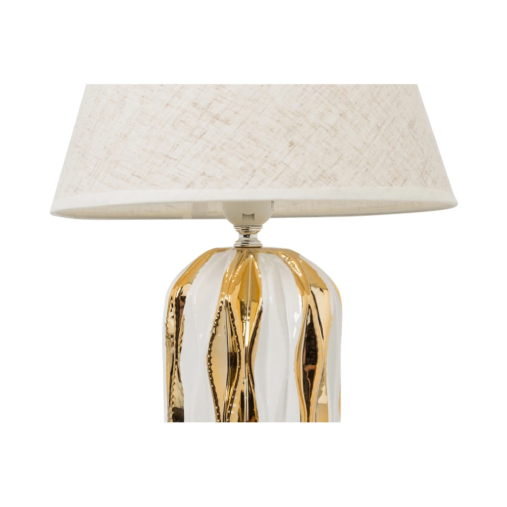 Stolná lampa 7109 bielo-zlatá