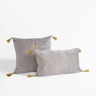 Dekoračná obliečka na vankúš v striebornej farbe DJERBA 30x50 cm