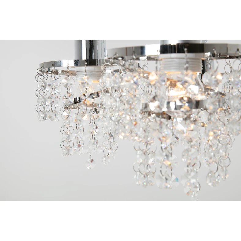 Luster so striebornými kryštálmi TINA 5