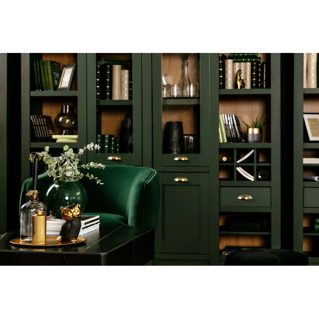 Tmavozelená váza GUĽA 17 cm